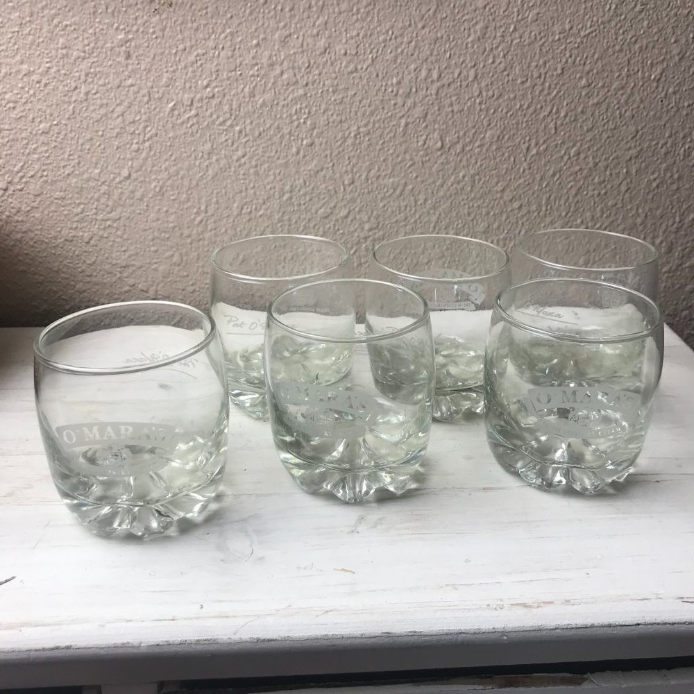 Set of 6 O'Mara's Whiskey Glasses